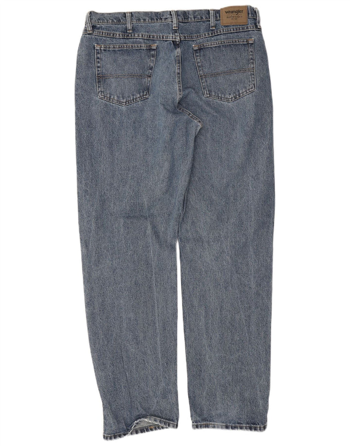 Wrangler Straight Jeans til mænd W38 L34 blå bomuld