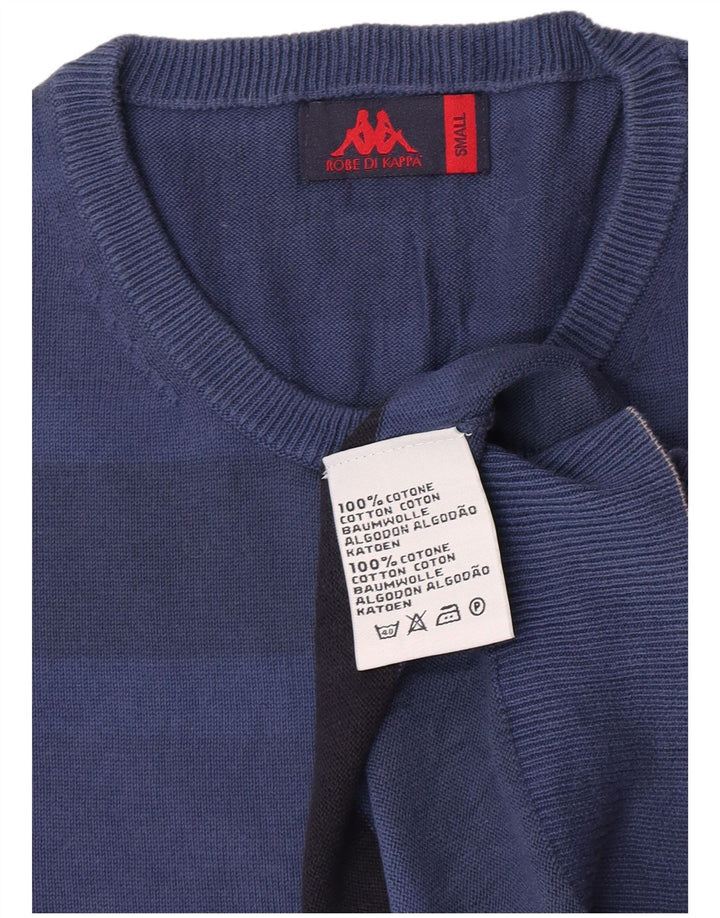 Kappa herre rund hals sweater lille blå stribet bomuld