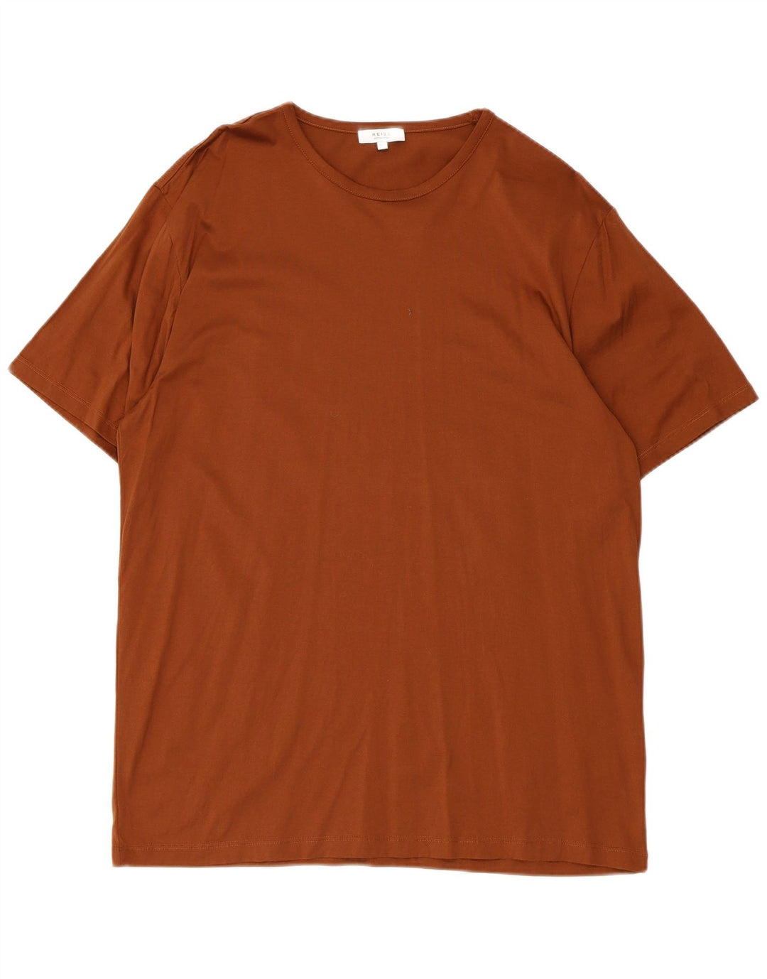 Reiss Herre T-Shirt Top 2XL Brun Bomuld