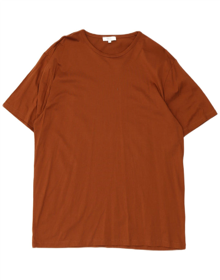 Reiss Herre T-Shirt Top 2XL Brun Bomuld