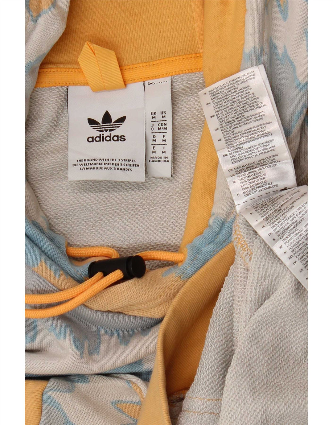 Adidas Herre grafisk hættetrøje Jumper Medium Flerfarvet Tie Dye Bomuld