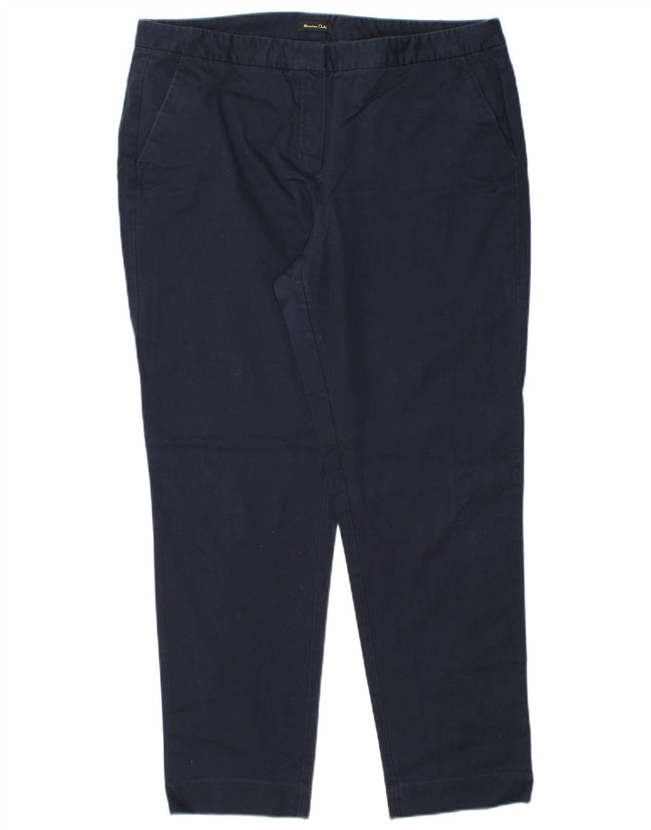 MASSIMO DUTTI Chinobukser til kvinder EU 44 XL W34 L28 Marineblå Klassisk
