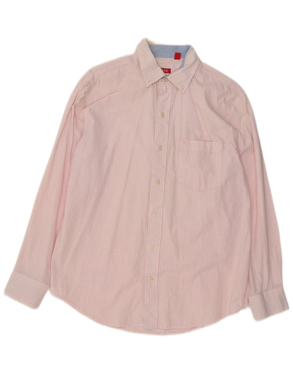 Izod Herreskjorte Medium Pink Gingham Bomuld