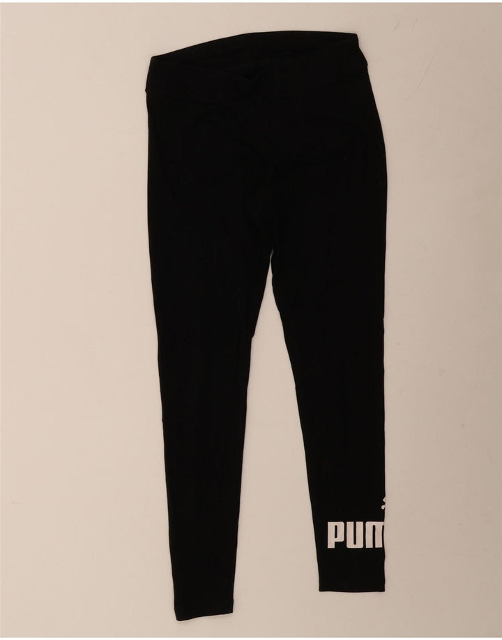 PUMA Grafiske Leggings til kvinder UK 12 Medium Sort Bomuld