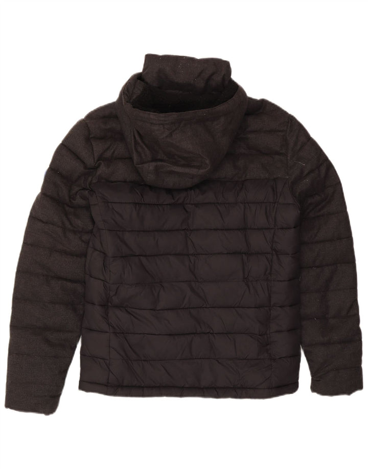 Superdry Herre hættepolstret jakke UK 36 Lille grå polyester