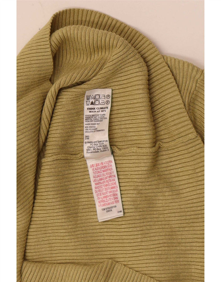 Marks & Spencer T-shirt top til kvinder UK 12 Medium Beige Viscose