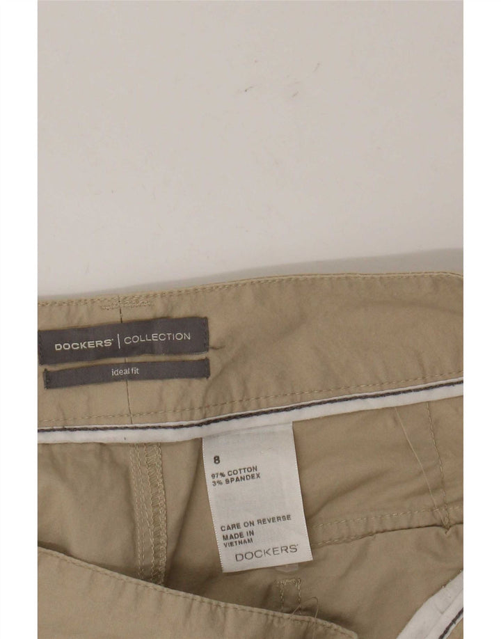 Dockers Chino Shorts til kvinder US 8 Medium W30 Beige Bomuld