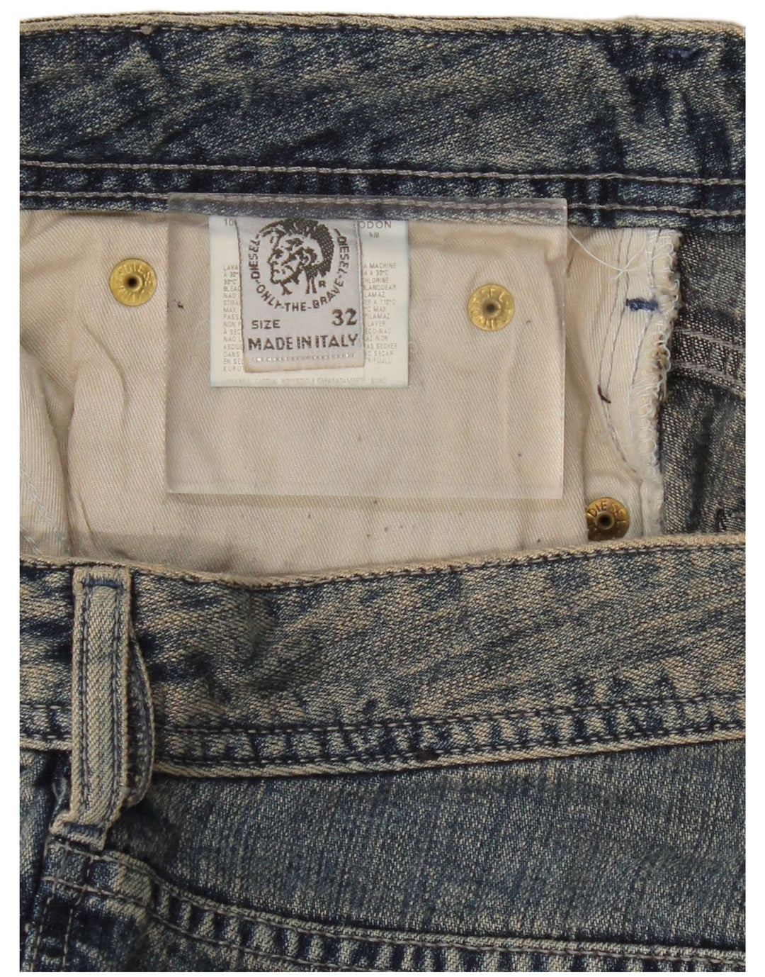 DIESEL Dame Bootcut Jeans W32 L35 Blå Bomuld