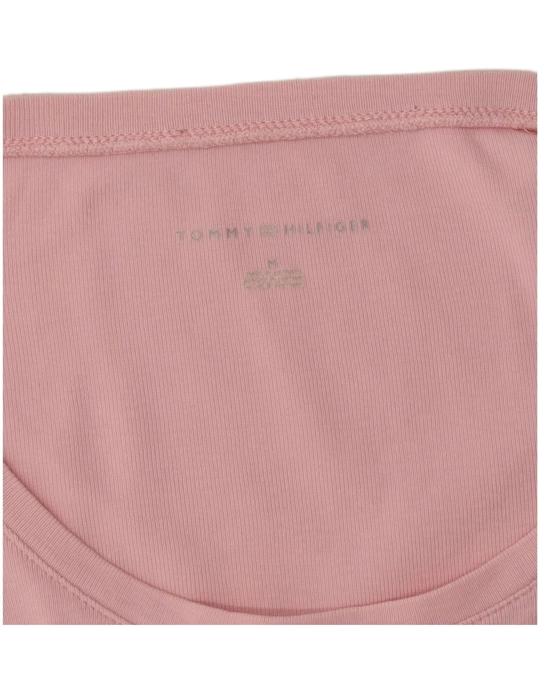 TOMMY HILFIGER Womens Top Long Sleeve UK 12 Medium Pink Cotton