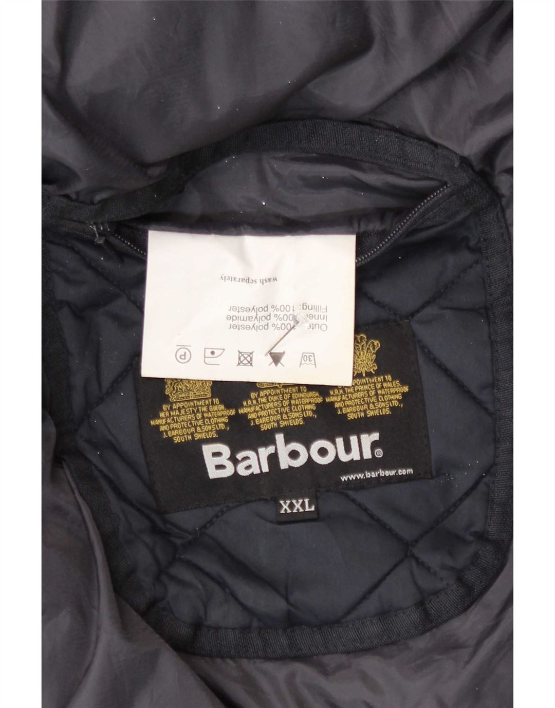Barbour Herre quiltet jakke UK 44 2XL Navy Blue Polyester