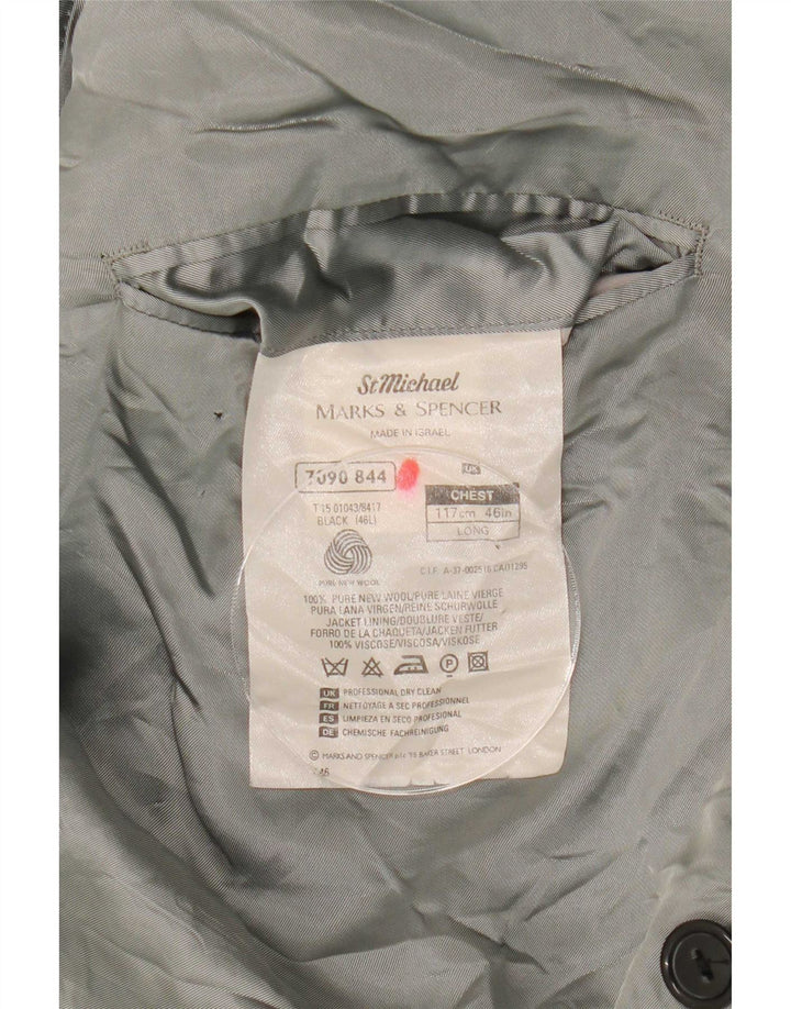 Marks & Spencer Herre St. Michael Blazer Jacket UK 46 XL Sort