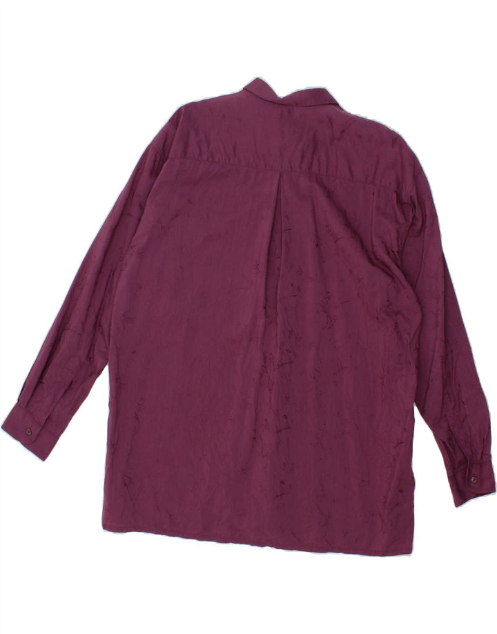 VINTAGE Mens Shirt Large Purple Paisley Viscose Vintage Vintage and Second-Hand Vintage from Messina Hembry 
