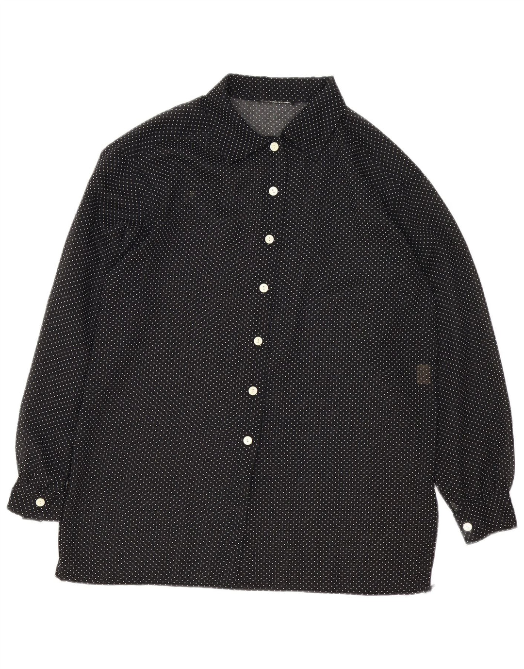 Vintage dameskjorte UK 16 Large Black Spotted