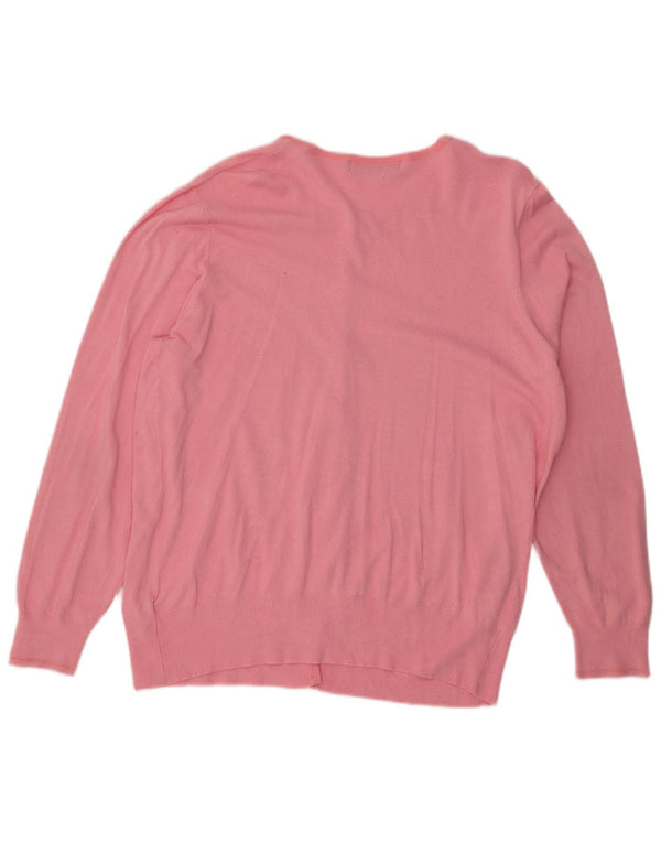 Marks & Spencer Dame Cardigan Sweater UK 24 4XL Pink Viscose