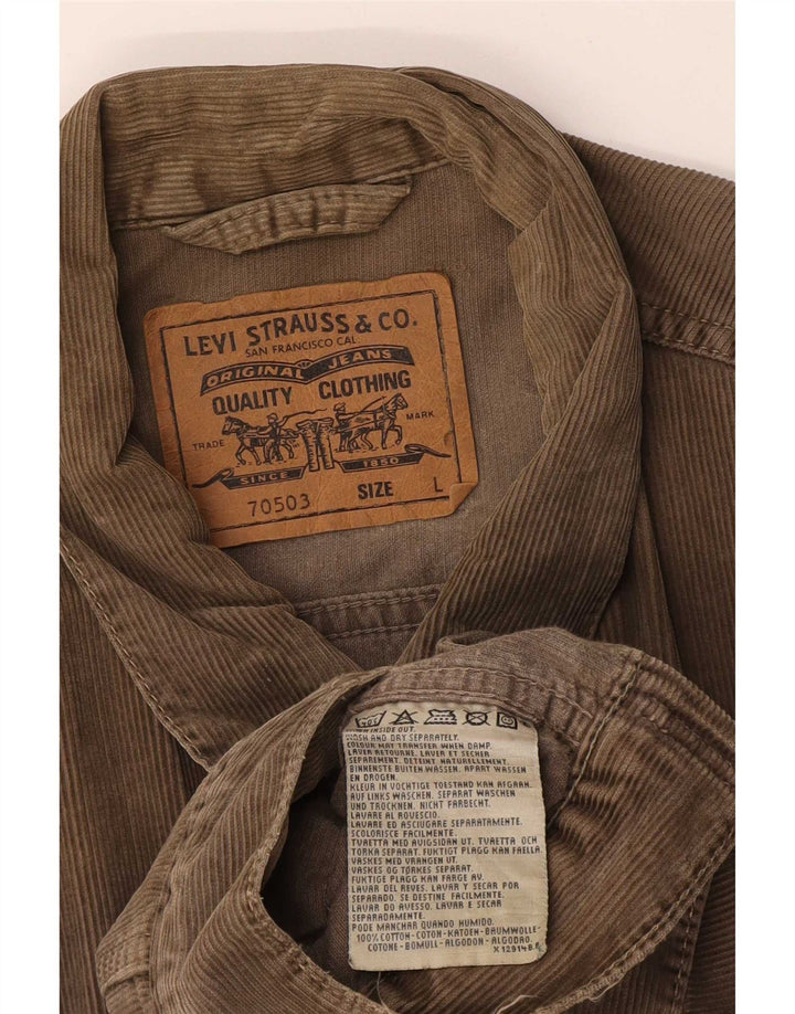Levi's Damefløjlsjakke UK 40 Stor brun bomuld