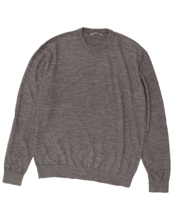 Zara Herre sweater med rund hals XL Grå