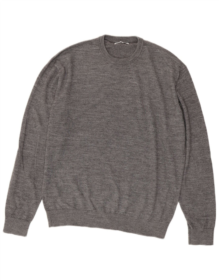 Zara Herre sweater med rund hals XL Grå
