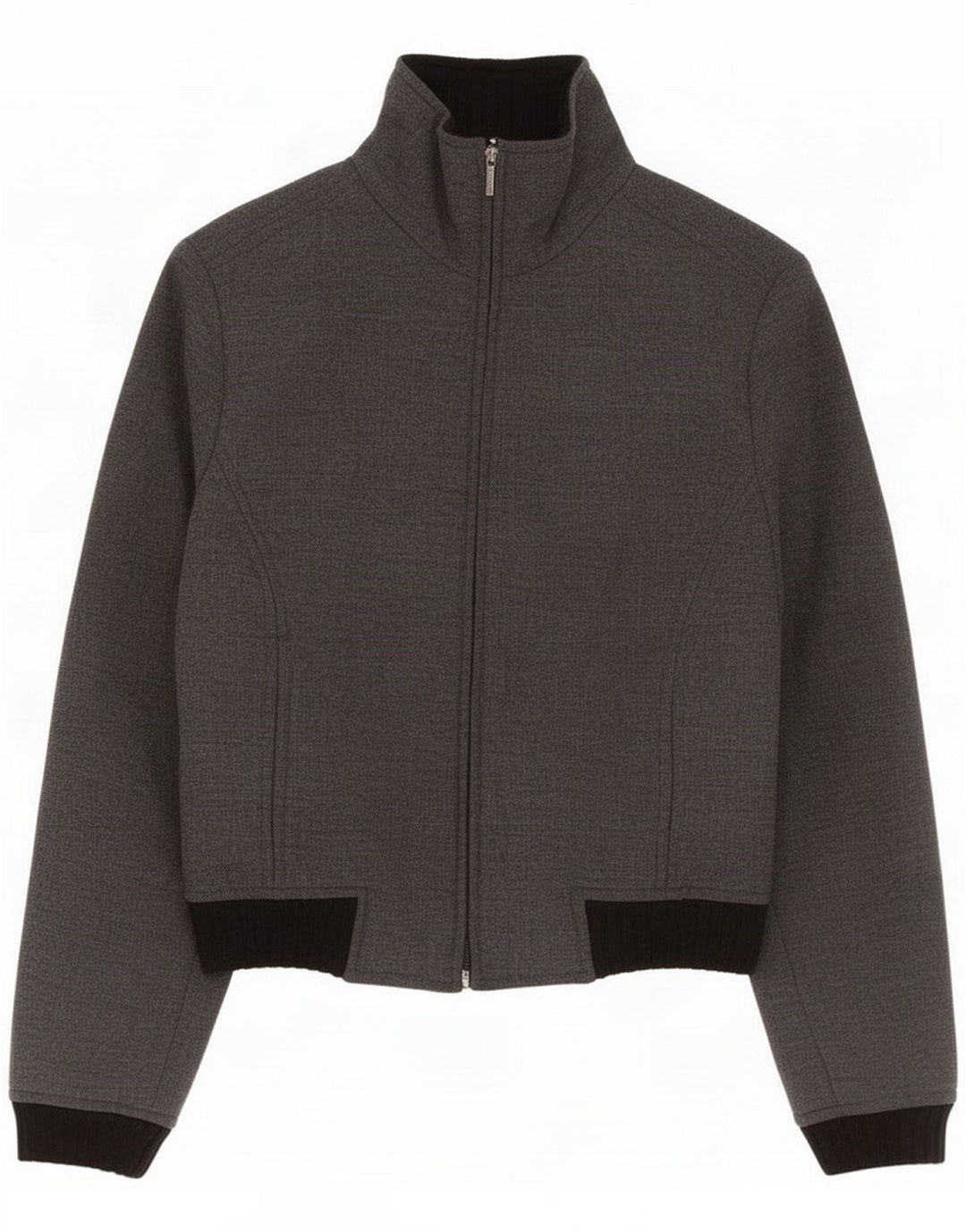 Trussardi Jeans Dame Bomber Jacket IT 42 Medium Grey Colourblock