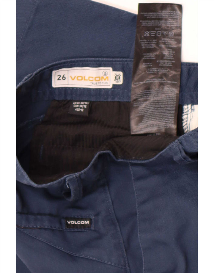 Volcom Boys Chino Shorts 11-12 år W26 Navy Blue Polyester