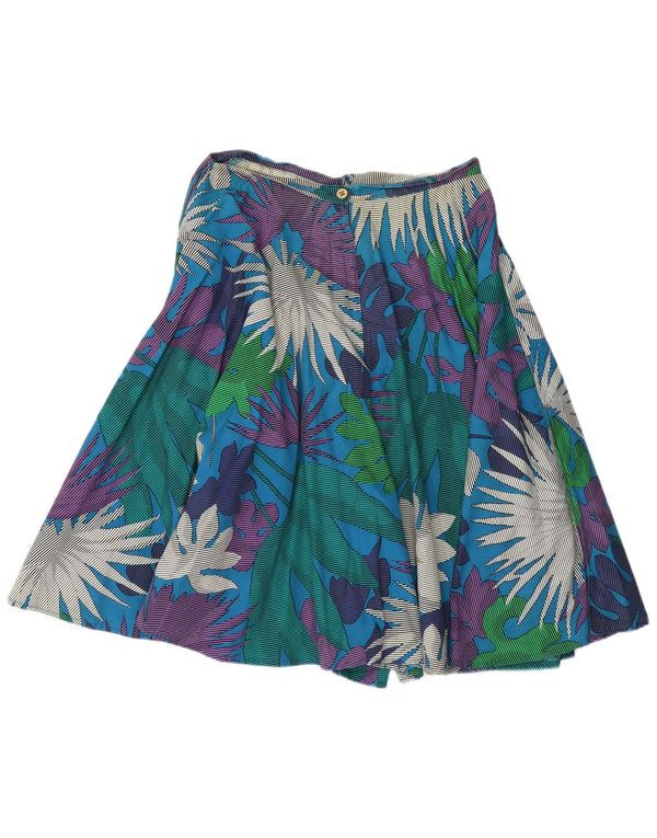 Vintage kvinders Cullotes Casual Shorts W30 Medium Blue Floral