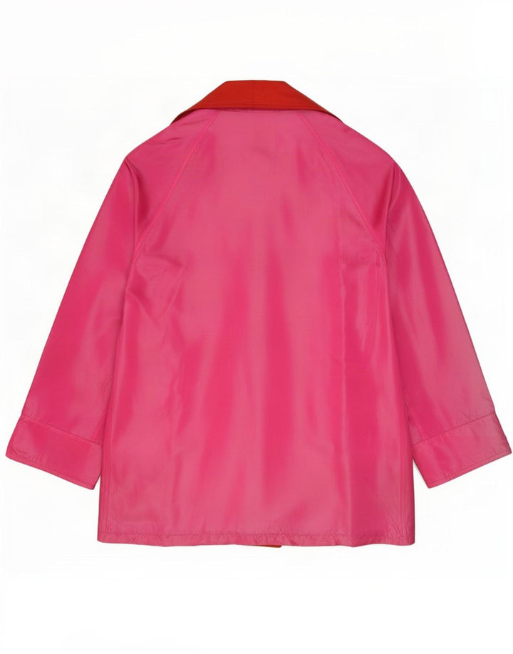 Mila Schon Dame Overfrakke IT 42 Medium Pink Colourblock Acetate