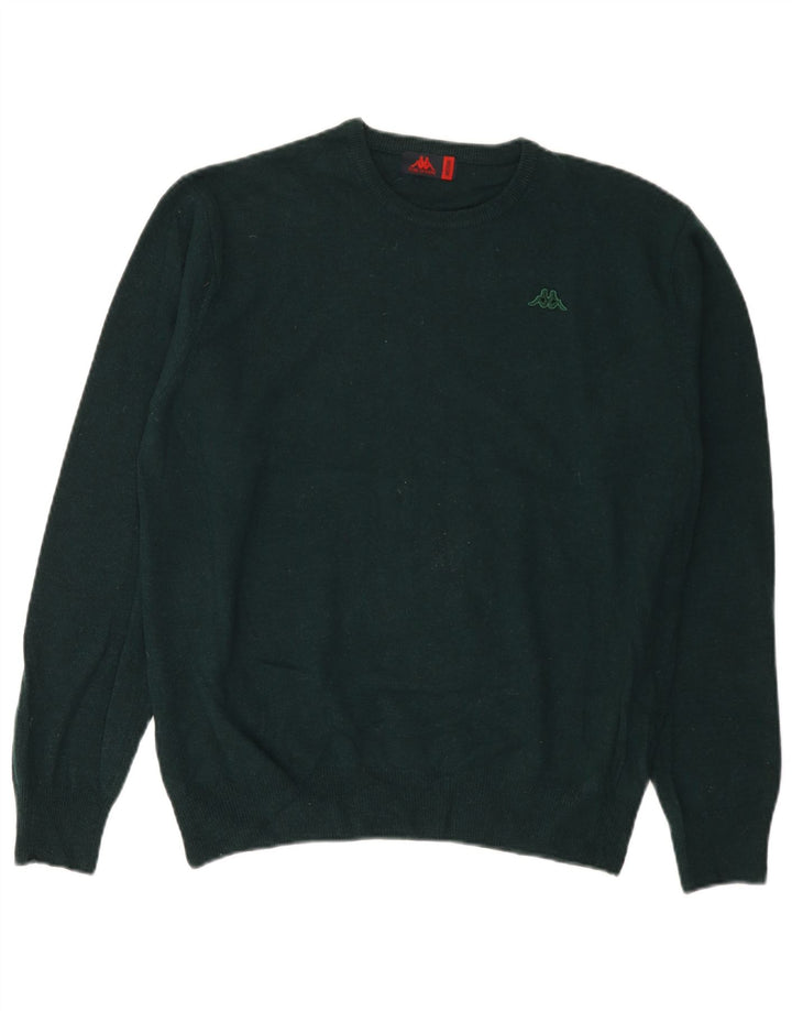 Kappa Herre Crew Neck Jumper Sweater Medium Green Lammeuld