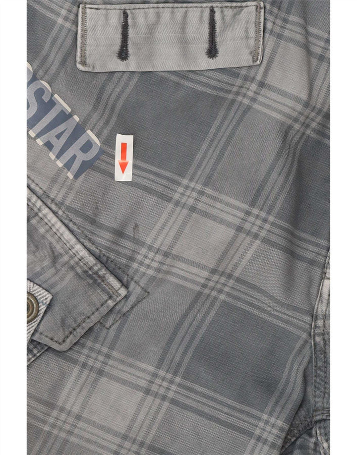 G-Star Herre Cargo Shorts W32 Medium Grey Plaid Bomuld