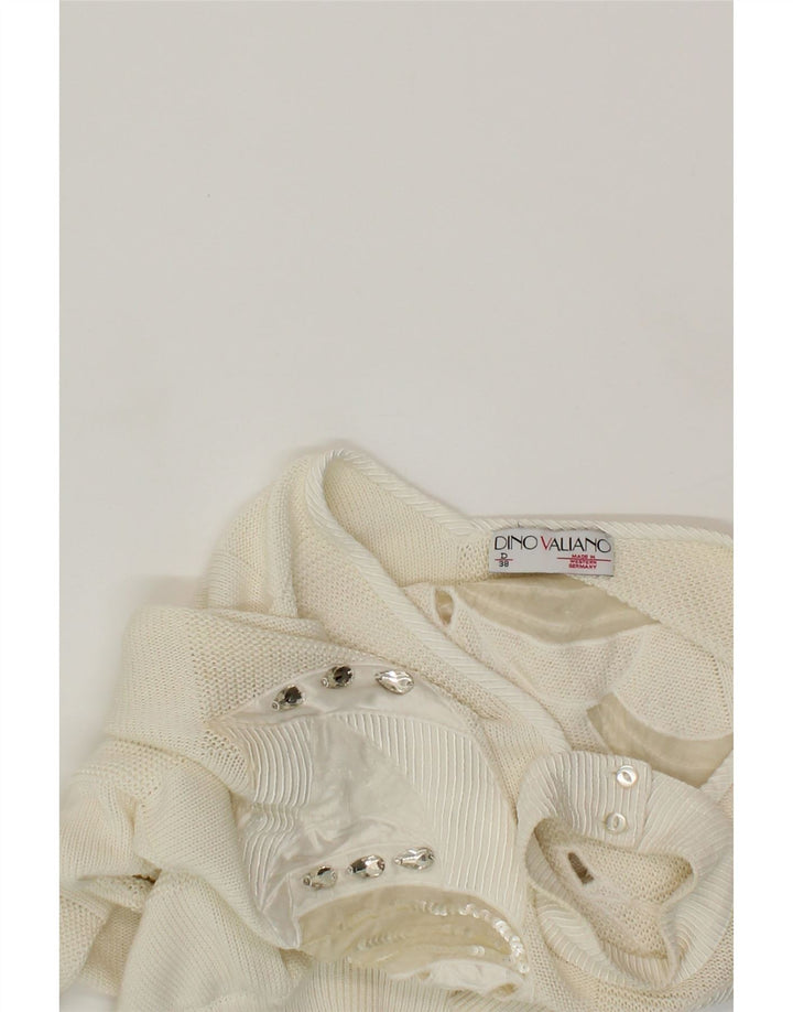 DINO VALIANO Womens Turtle Neck Jumper Sweater EU 38 Medium Off White Vintage Dino Valiano and Second-Hand Dino Valiano from Messina Hembry 