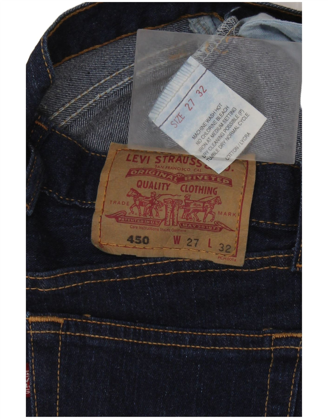 LEVI'S Dame 450 Flared Jeans W27 L32 Marineblå Bomuld
