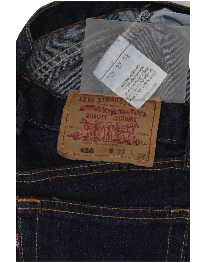 LEVI'S Dame 450 Flared Jeans W27 L32 Marineblå Bomuld