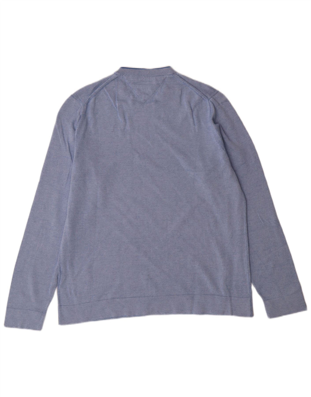 TOMMY HILFIGER sweater med rund hals til mænd mellemblå bomuld
