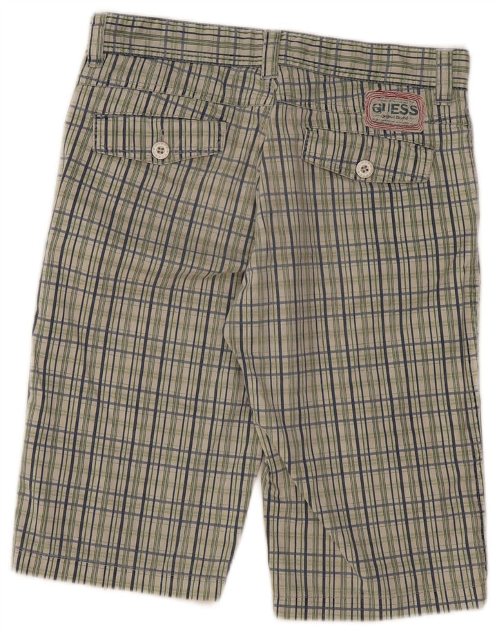 Guess Chino Shorts til kvinder UK 14 Large W32 Multicolored Check