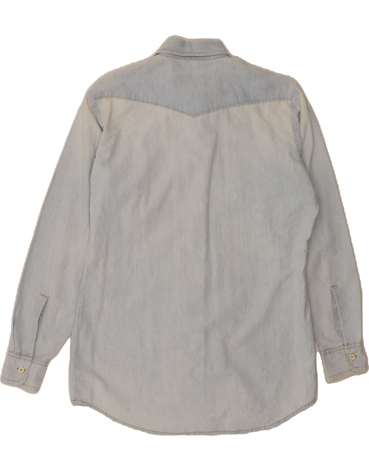 AMERICANINO Mens Shirt Medium Blue Cotton Vintage Americanino and Second-Hand Americanino from Messina Hembry 