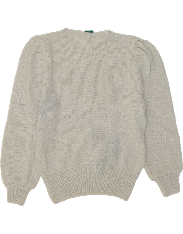 CANDA Womens Crew Neck Jumper Sweater IT 42 Medium Grey Acrylic Vintage Canda and Second-Hand Canda from Messina Hembry 