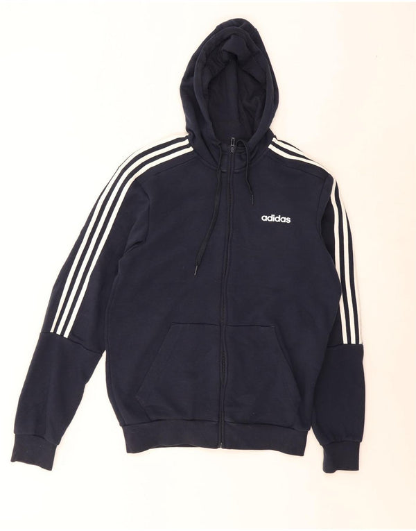 Adidas Hættetrøje med lynlås til mænd mellem marineblå bomuld