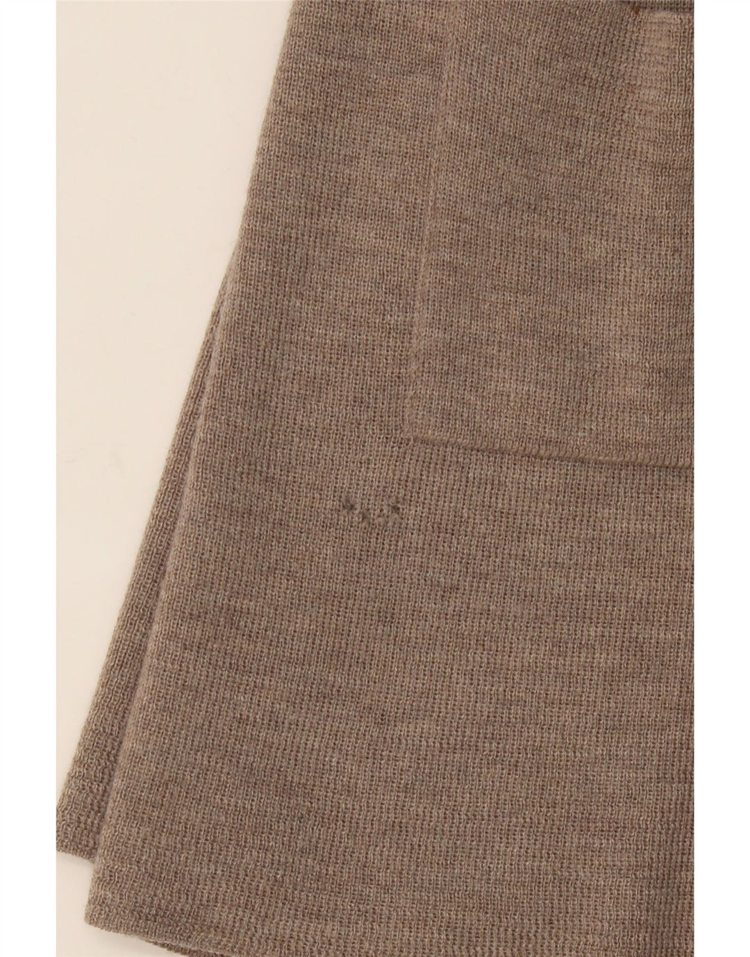 Orvis Womens Longline Open Cardigan Sweater UK 14 Medium Beige Merino Wool