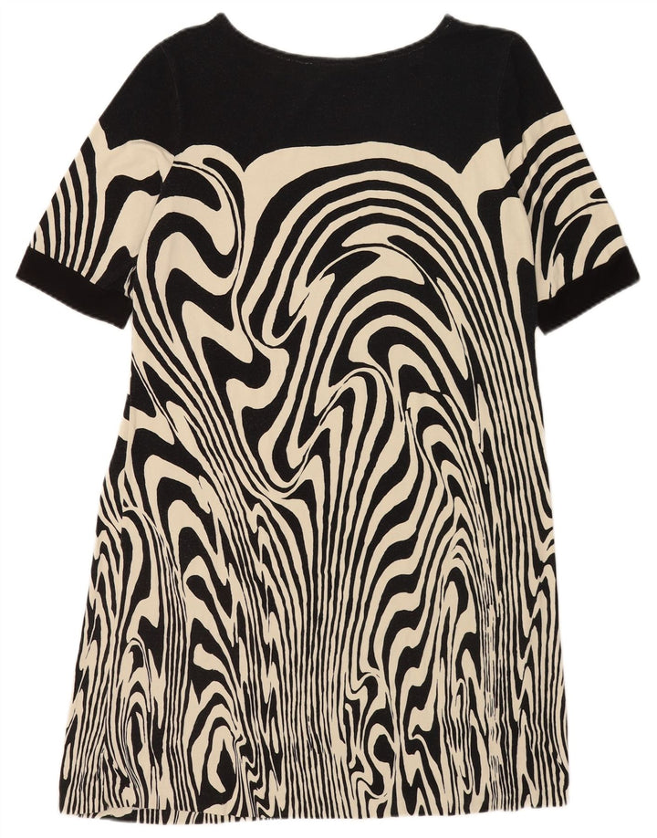 Hobbs Womens Shift Dress UK 14 Medium Off White Animal Print Viscose