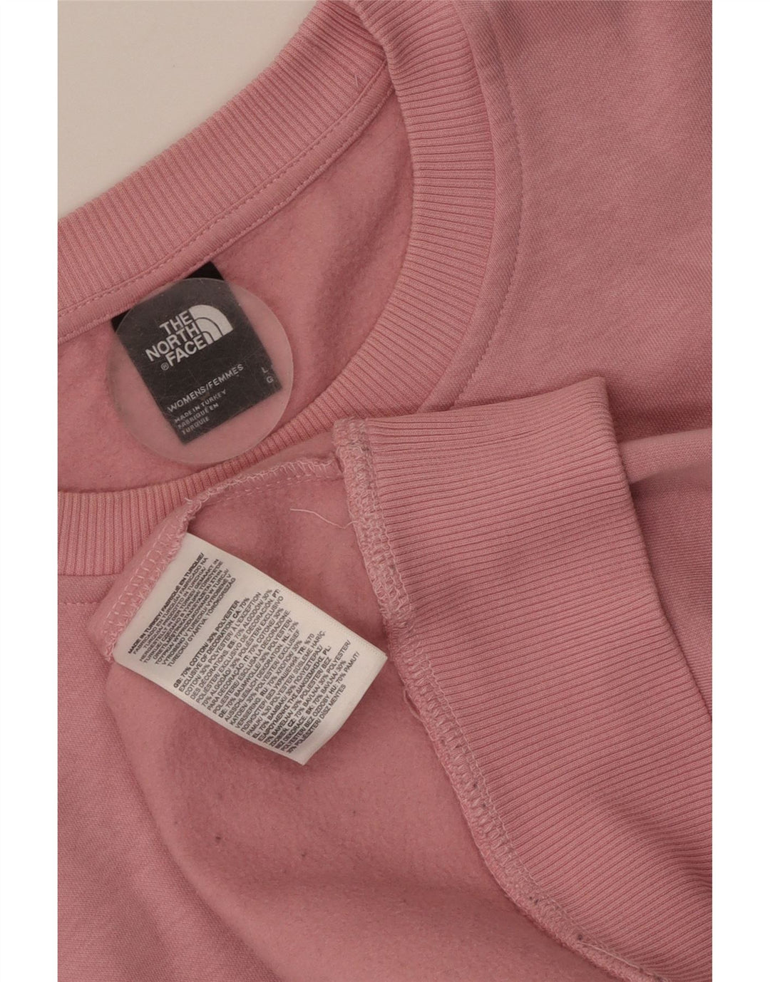 The North Face Dame Grafisk Oversized Sweatshirt Jumper UK 16 Large Pink