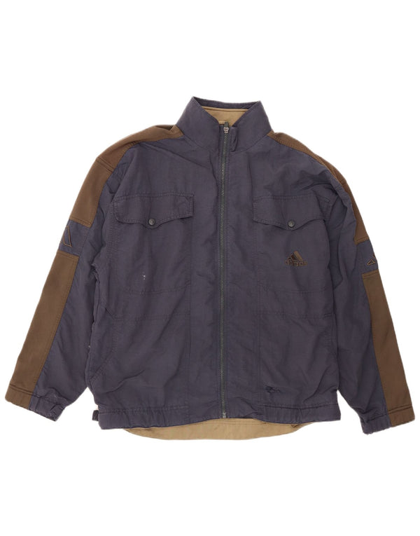 Adidas Bomber Jacket UK 40/42 Medium Navy Blue Colourblock Polyester