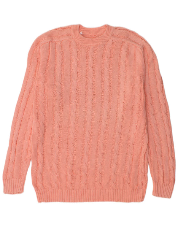 Vintage herre rund hals sweater stor pink