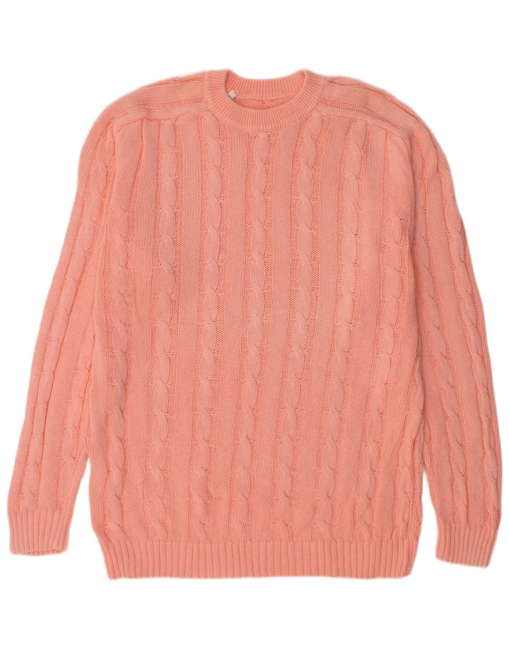 Vintage herre rund hals sweater stor pink