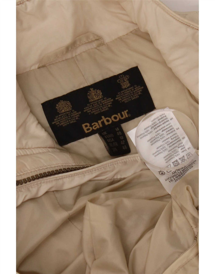 Barbour Quiltet jakke til kvinder UK 14 Stor Beige Nylon