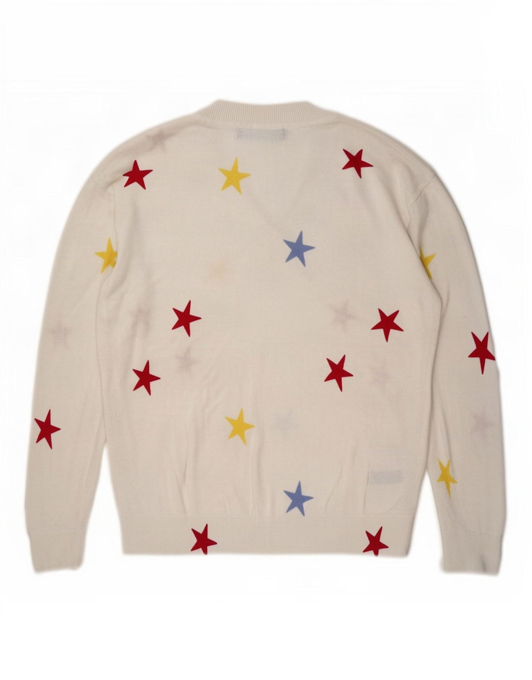 Marks & Spencer Dame abstrakt mønster V-hals sweater UK 10 Small W
