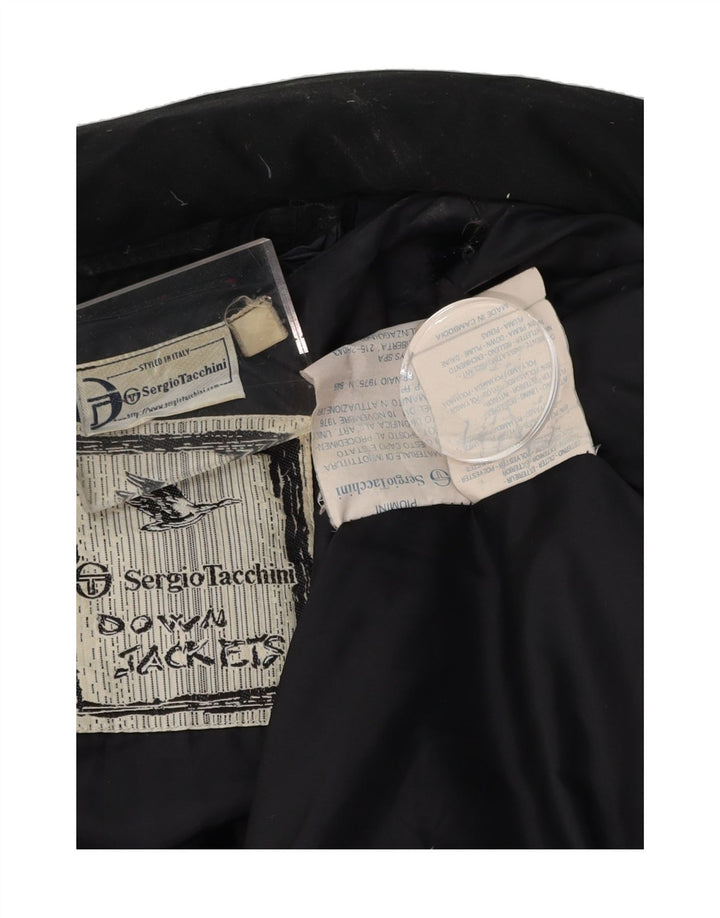 SERGIO TACCHINI Womens Padded Jacket UK 16 Large Black Polyester Vintage Sergio Tacchini and Second-Hand Sergio Tacchini from Messina Hembry 