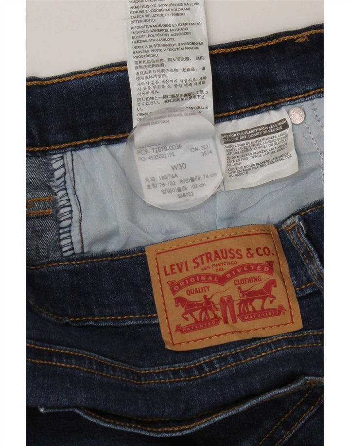 Levi's højtaljede denimshorts til kvinder W30 mellemblå bomuld
