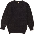 VINTAGE Womens V-Neck Jumper Sweater EU 38 Medium Black Flecked Vintage Vintage and Second-Hand Vintage from Messina Hembry 