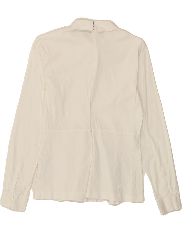 ZARA Womens Pullover Shirt Blouse UK 8 Small White Cotton Vintage Zara and Second-Hand Zara from Messina Hembry 