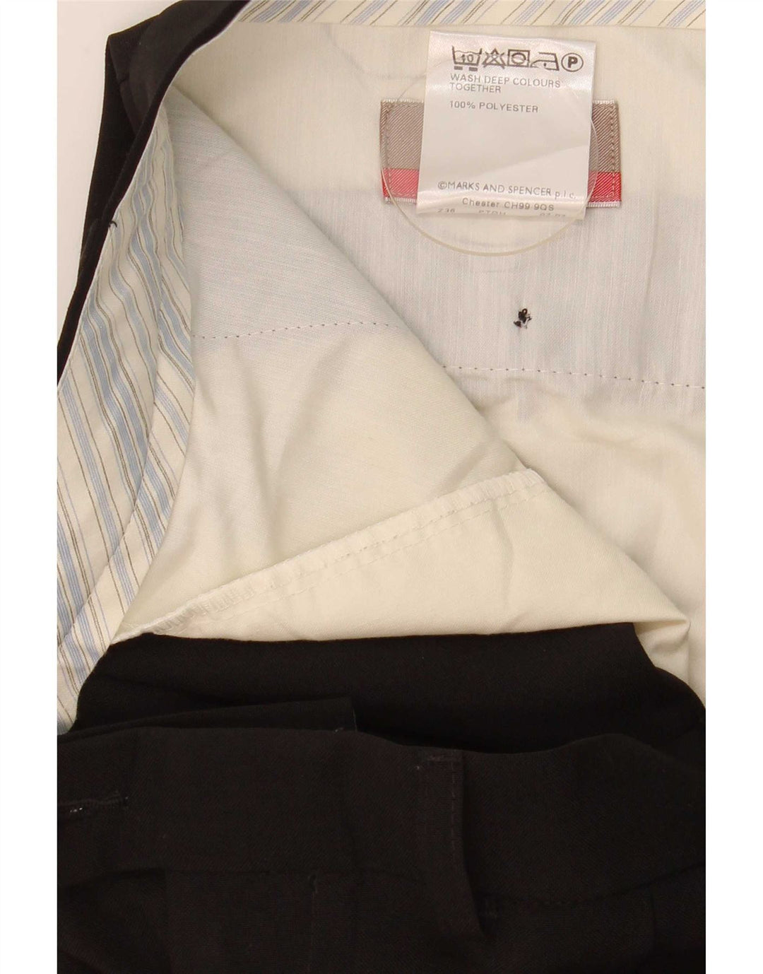Marks & Spencer Herre Pegged Suit Bukser W38 L29 Sort Polyester