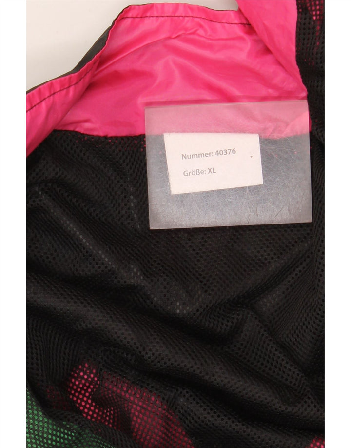 Vintage træningsdragt til mænd Topjakke XL Sort Colourblock Polyester