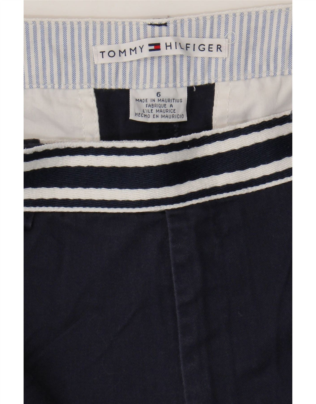 TOMMY HILFIGER Chino-shorts til kvinder US 6 Medium W30 Marineblå
